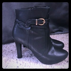 Banana Republic- Black leather boots. Size 8
